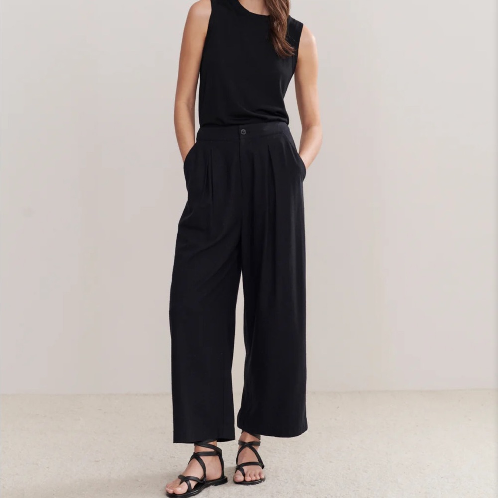 NWT! Jenni Kayne Relaxed Trouser in Black - 2